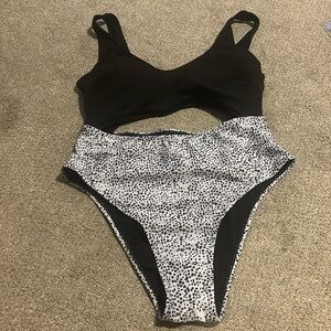 One piece cut out swimsuit